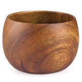 Acacia Wood Round Calabash Bowl
