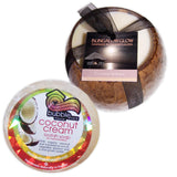 Bubble Shack "Coconut Volcano" Loofah & "Coconut Cream" Candle Set
