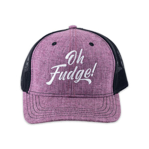 “Oh Fudge” Baseball-style Cap- Maroon & Black