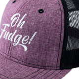 “Oh Fudge” Baseball-style Cap- Maroon & Black