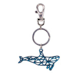 Del Sol Color-changing Metal Whale Keychain- Blue