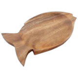 Fish-Shaped Acacia Wood Serving Tray