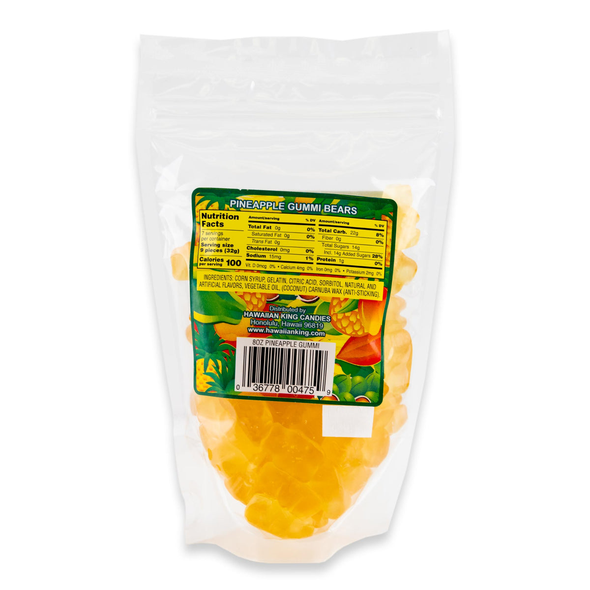 Fruit of the Islands Pineapple Gummi Bears, 8 oz. The Hawaii Store