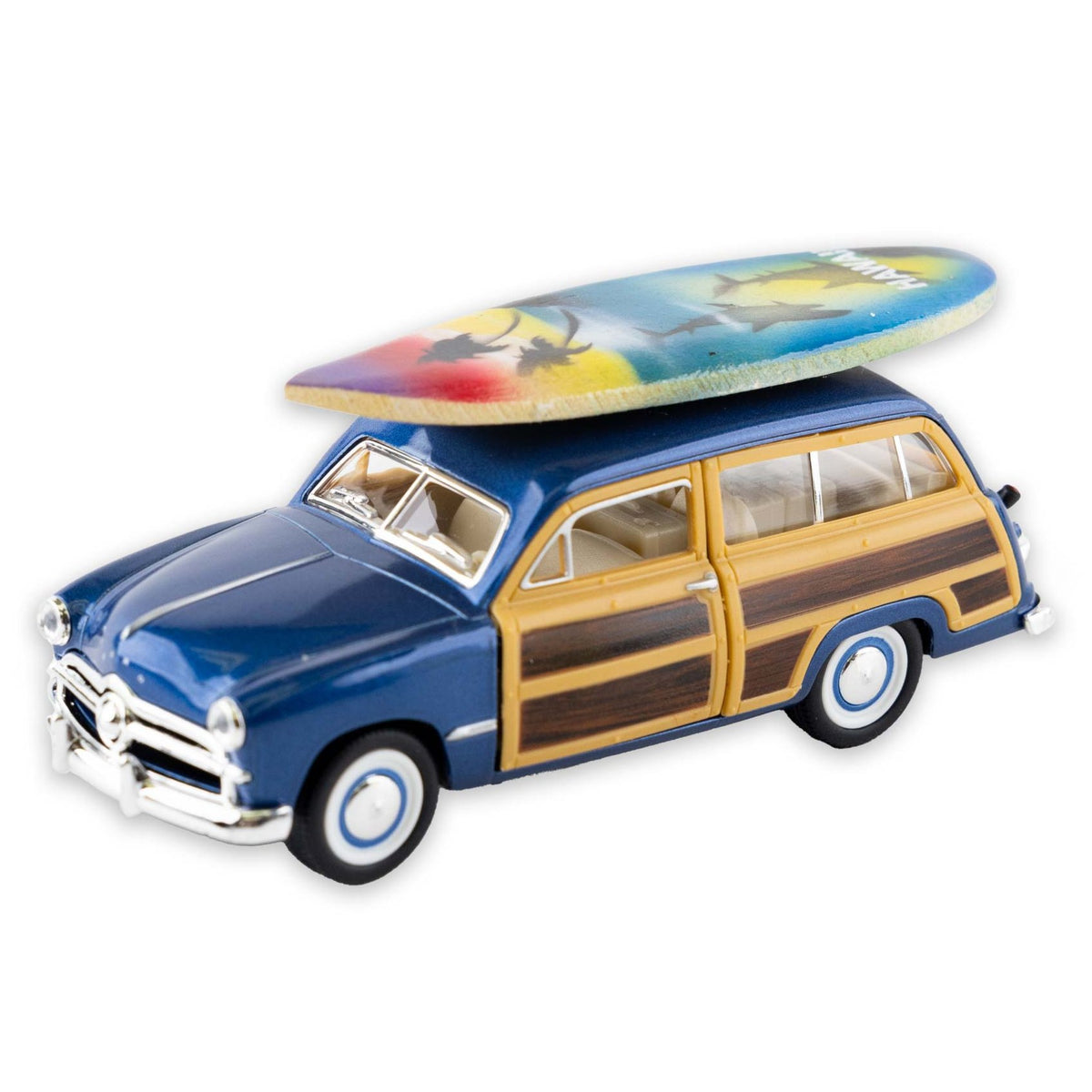 Vintage 1949 Ford Woody Station Wagon with Surf Board | The Hawaii Store