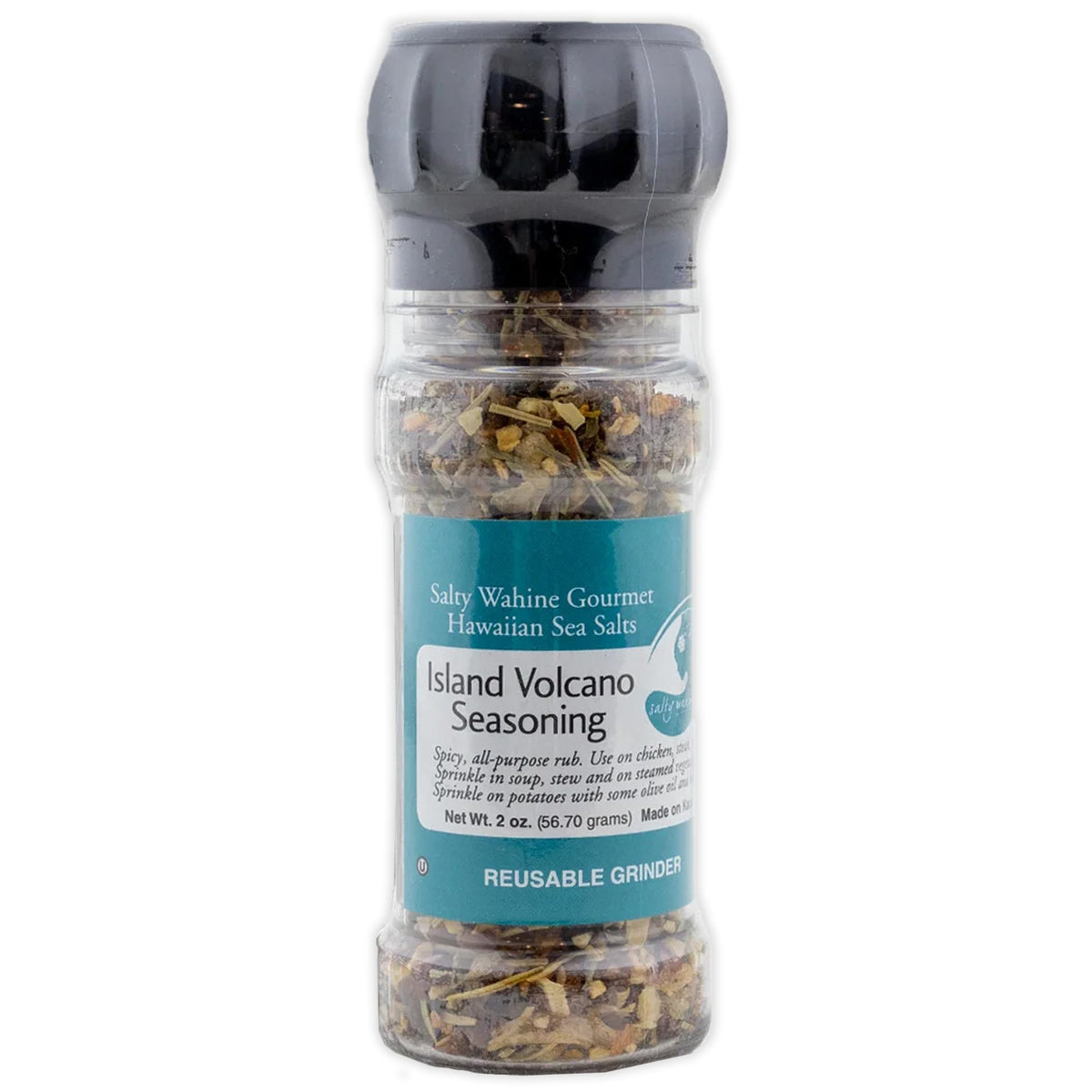 Salty Wahine Hawaiian Island Volcano Seasoning Grinder - 2oz 