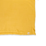 Pacific Creations "Hula Girl" Mens T-Shirt, Mustard Yellow Showing Brand Tag