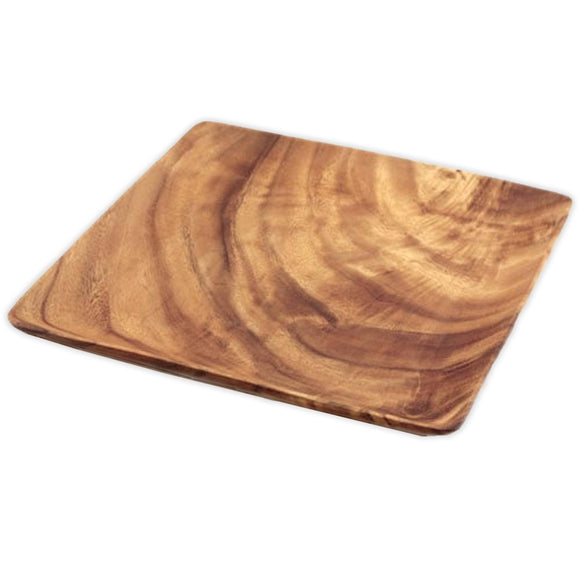 Square Acacia Wood Serving Plate, 12-Inch