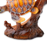 Hand-Painted Wooden Sea Turtles with Stand