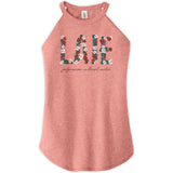 Lai'e Rocker Women's Floral Tank Top- Blush Frost