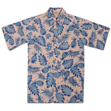 Go Barefoot "Pineapple Pareau" Men's Authentic Hawaiian Shirt - Coral