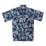 Go Barefoot "Pineapple Pareau" Men's Authentic Hawaiian Shirt - Blue
