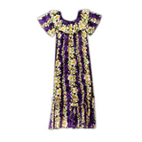 Royal Hawaiian Creations “Luna” Cotton Muumuu Dress- Purple