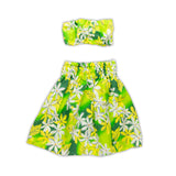  "Malulani Keiki" Child's Pa'u Hula Skirt & Top- Green