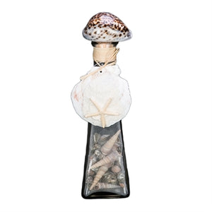 Cowrie Top Bottle with Seashells