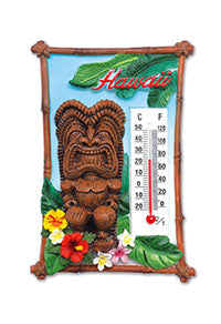 Magnet Thermometer, Tiki Flora - The Hawaii Store