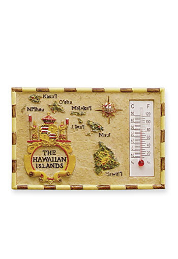 Magnet with Thermometer The Hawaiian Islands - The Hawaii Store