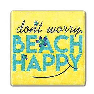 Magnet Ceramic, Square Beach Happy - The Hawaii Store