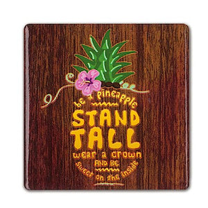 Magnet Ceramic ,Square Be a Pineapple - The Hawaii Store