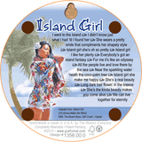 Grafixmat "Island Girl Flower" Laser-engraved Cork Coaster