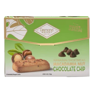 Hawaiian Macadamia Shortbread Cookies, Chocolate Chip 4oz - The Hawaii Store