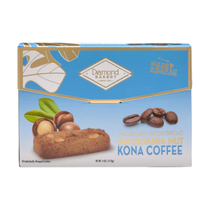 Diamond Bakery Hawaiian Kona Coffee & Macadamia Shortbread Cookies- 4 oz.