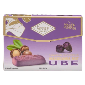 Diamond Bakery Hawaiian Ube Macadamia Shortbread Cookies- 4 oz. 