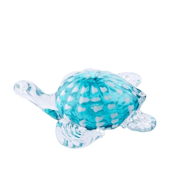Glass Small Spotted Spiral Turtle - The Hawaii Store
