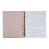 SoHa Living "Fan Palm" Spiral Notebook- Open with Pocket View