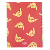 SoHa Living "Aloha Shaka" Red Keiki Spiral Notebook- Back Cover