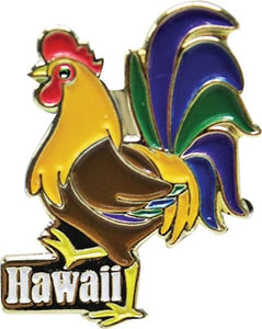 Hawaiian Rooster Enameled Metal Souvenir Pin