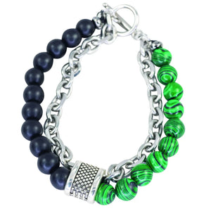 Mad Man "Yin/Yang" Men's Bracelet- Green