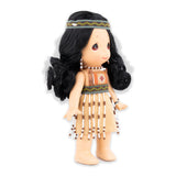Side angle of The Doll Maker Maori Dancer Doll 