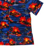 RJ Clancy Boy's "Kilauea Big Island Volcano" Shirt- Royal Blue