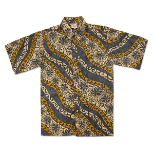 Go Barefoot "Floral Wave" Men's Aloha Shirt - The Hawaii Store