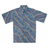 Go Barefoot "Floral Wave" Men's Aloha Shirt - The Hawaii Store