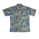 Go Barefoot "Ukulele Tapa" Men's Aloha Shirt - Mint