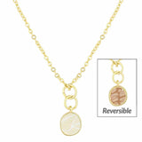 Jilzarah Ivory Palm Petite Coin Necklace