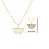 Jilzarah Ivory Palm Half Shell Necklace