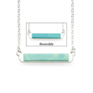 JIlzarah "Maui Blue" Reversible Mini Bar Necklace