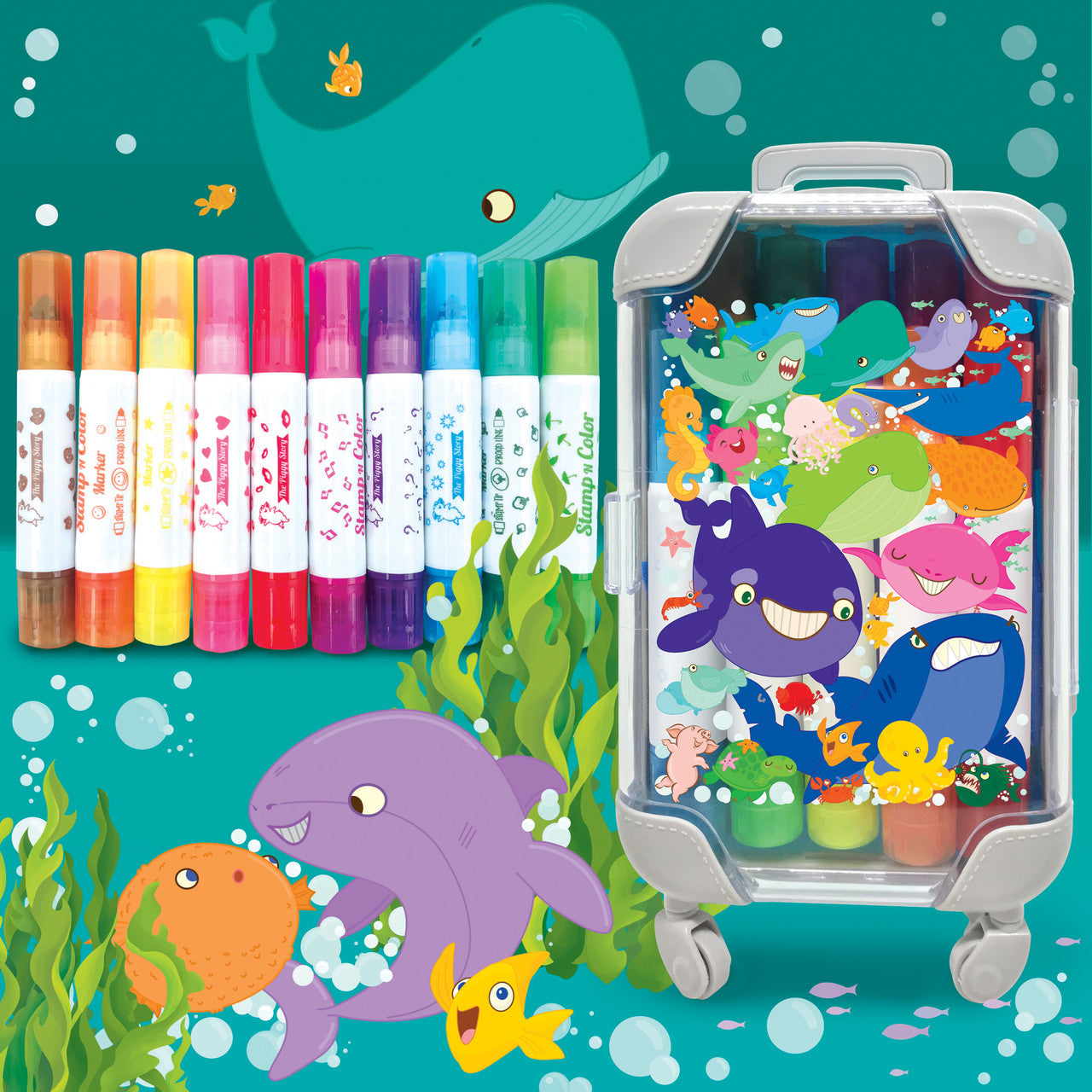Stamp/Color Markers Under Sea