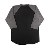 Custom  PCC Graphic Raglan Women's Tee Shirt- Black and Charcoal