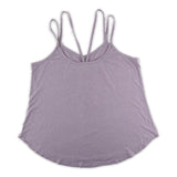 Bright Hibiscus Women's Strap Tank Top-  Gray