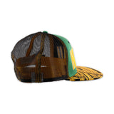 Hawaii Green & Yellow Flat Bill Ball Cap