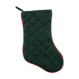 Quilted “Mele Kalikimaka” Red Hibiscus Christmas Stocking- back view