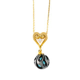 14K Gold "Enchantress" Heart Pendant with Galatea Pearl 