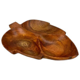 3-Compartment Solid Acacia Wood Leaf Tray