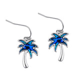 Lauren-Spencer Ocean Water Abalone Palm Tree Earrings