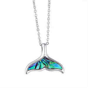 Ocean Water Whale Tale Necklace - The Hawaii Store