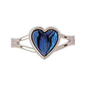 Ring with a blue stone in the shape of a heart - The Hawaii Store