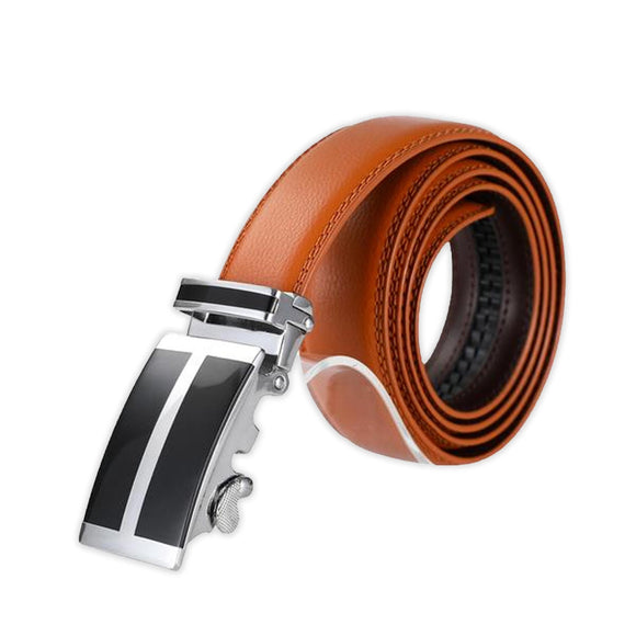 Automadtic Brown Faux Leather Belt- Polynesian Cultural Center